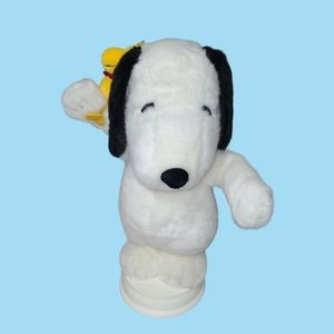 VINTAGE SANTAS BEST PEANUTS SNOOPY AND WOODSTOCK 1997 ANIMATED PLUSH 17IN